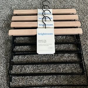 4 closet hangers made for holding pants!